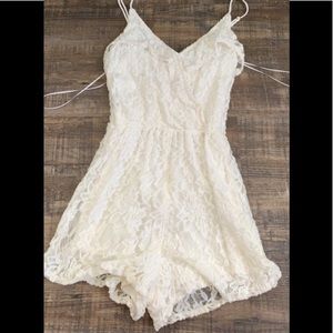 White lace romper